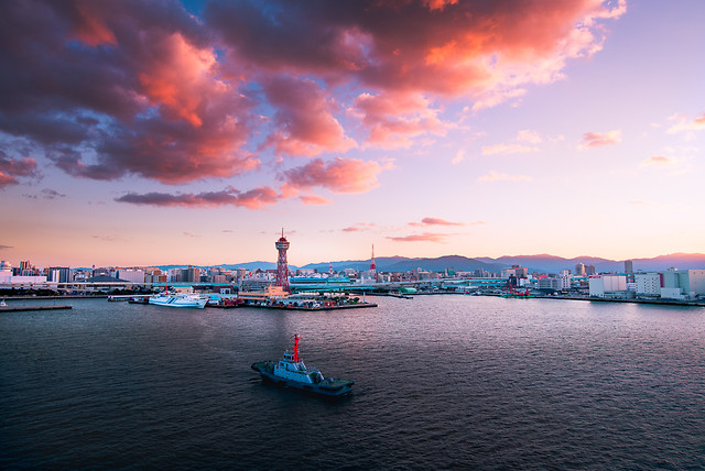 water-travel-sunset-city-sky 图片素材