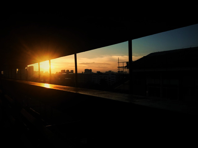 sunset-bridge-light-transportation-system-no-person picture material