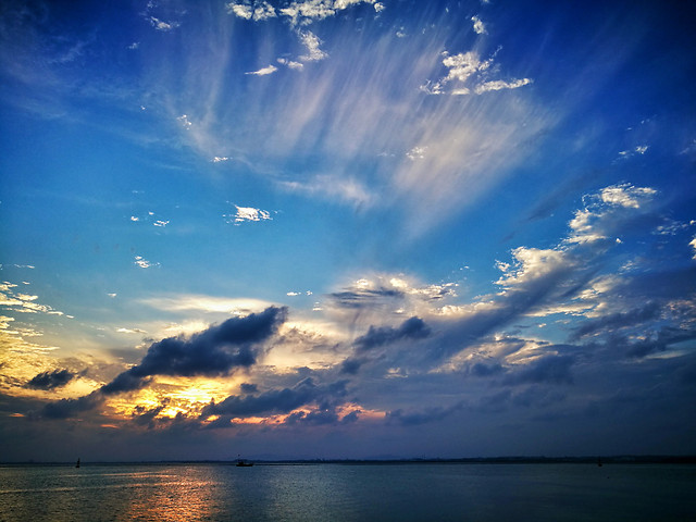 no-person-sunset-water-sky-sun picture material