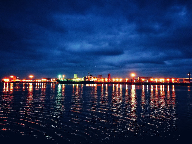 sunset-water-pier-dusk-reflection 图片素材
