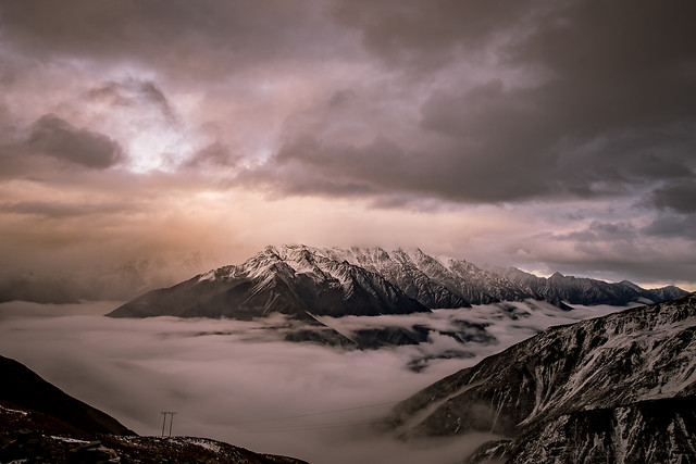 snow-no-person-mountain-winter-sunset 图片素材