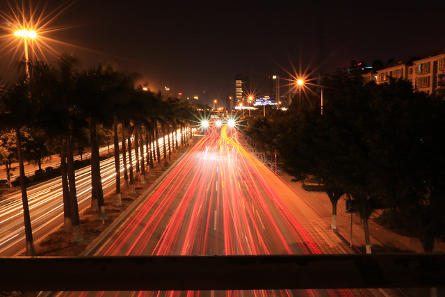 street-light-road-city-evening 图片素材