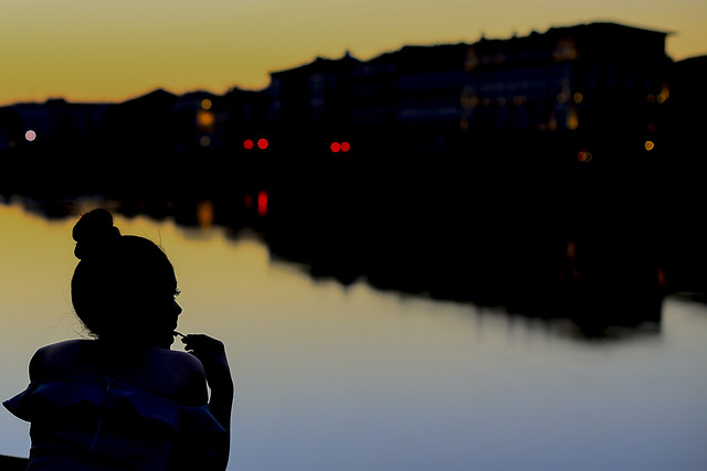 people-travel-reflection-silhouette-sunset picture material