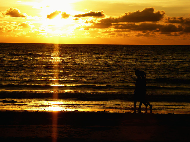 sunset-dawn-water-sun-beach picture material