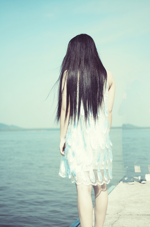 beach-woman-sea-nature-water picture material