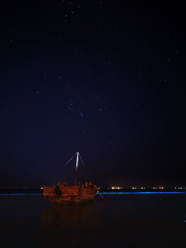 moon-no-person-sky-water-evening 图片素材