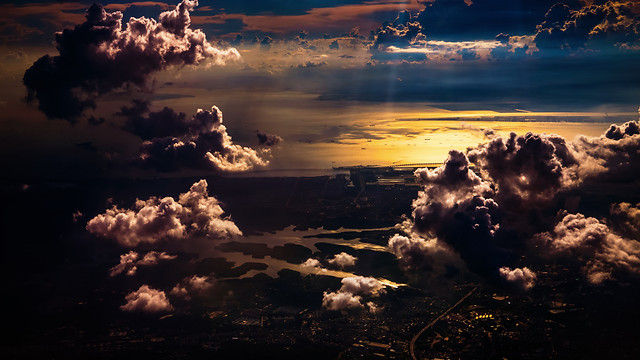 sunset-sky-landscape-dawn-light 图片素材