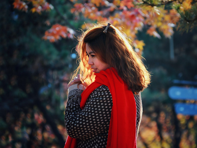 fall-outdoors-people-hair-portrait picture material