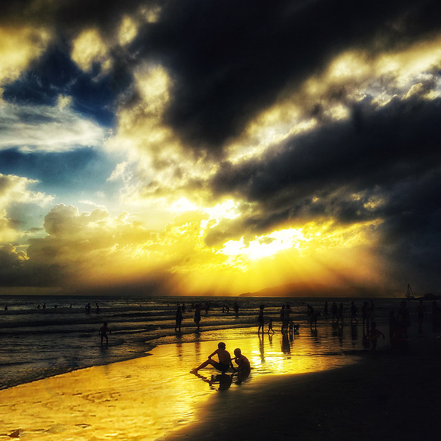 sunset-sky-water-sun-sea 图片素材