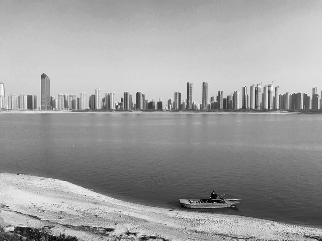 monochrome-water-no-person-winter-city 图片素材
