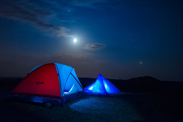 no-person-tent-blue-evening-sunset picture material