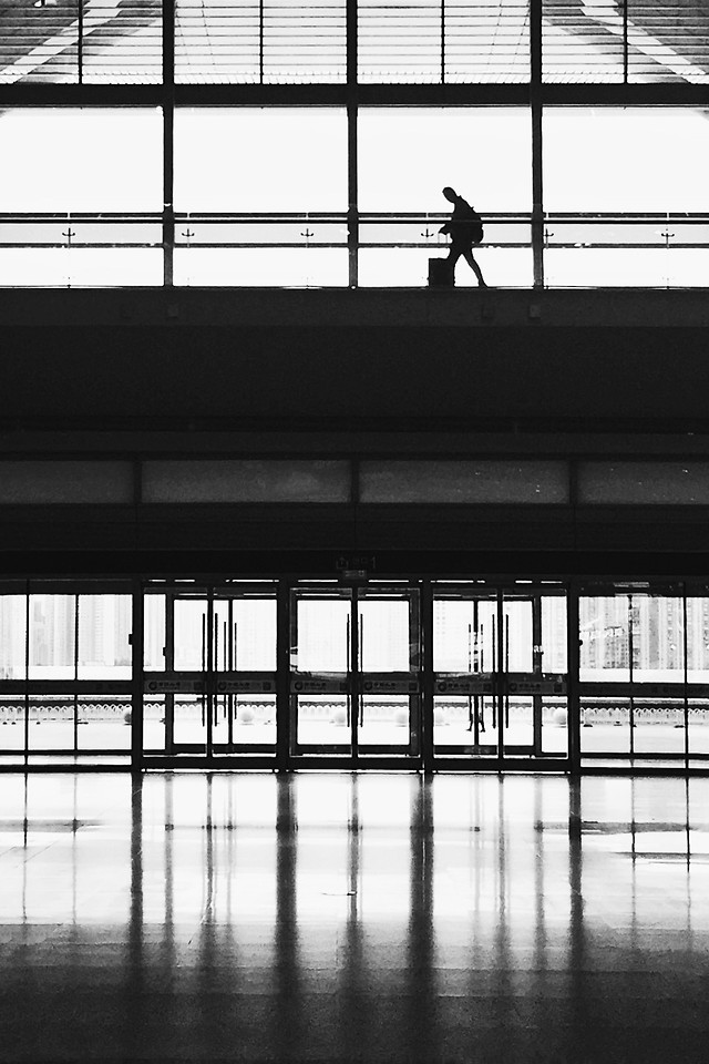 reflection-monochrome-architecture-city-building picture material