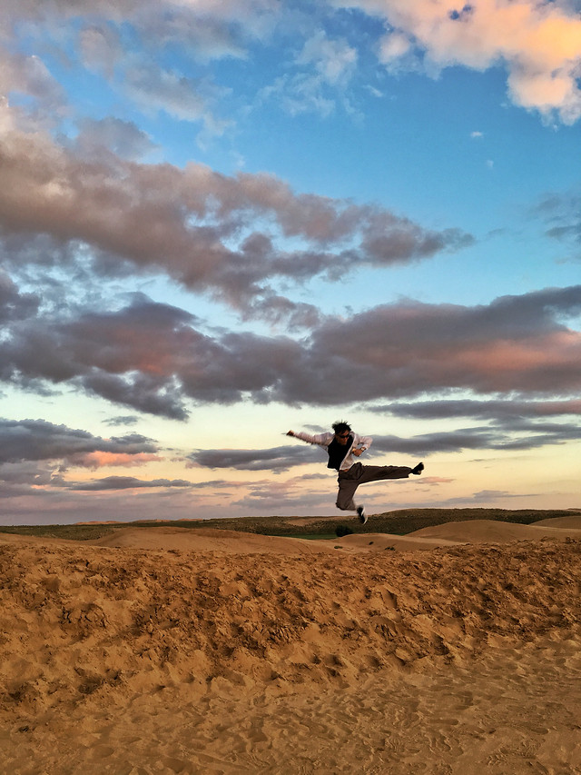 sunset-desert-sky-landscape-sand picture material