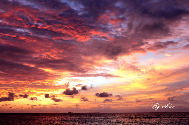sunset-sky-sea-dawn-dusk picture material