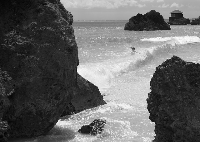 sea-water-ocean-rock-sky picture material