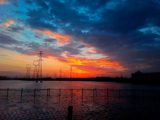 sunset-dawn-water-dusk-evening 图片素材