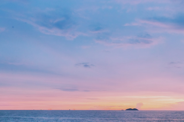 sky-water-sea-sunset-horizon 图片素材
