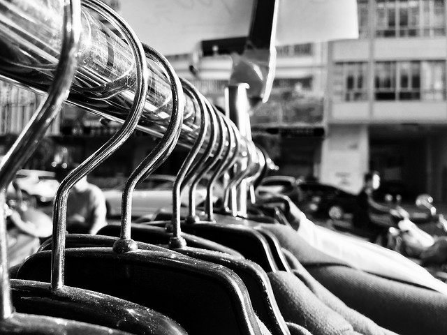 monochrome-car-people-bike-street picture material