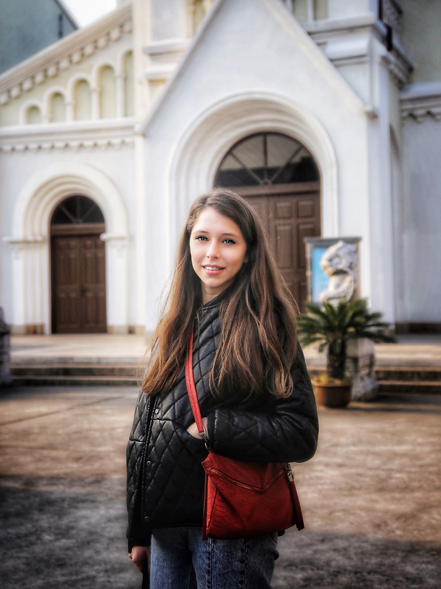 woman-portrait-girl-street-outdoors picture material