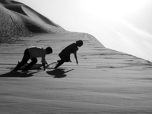 monochrome-beach-ocean-people-white picture material