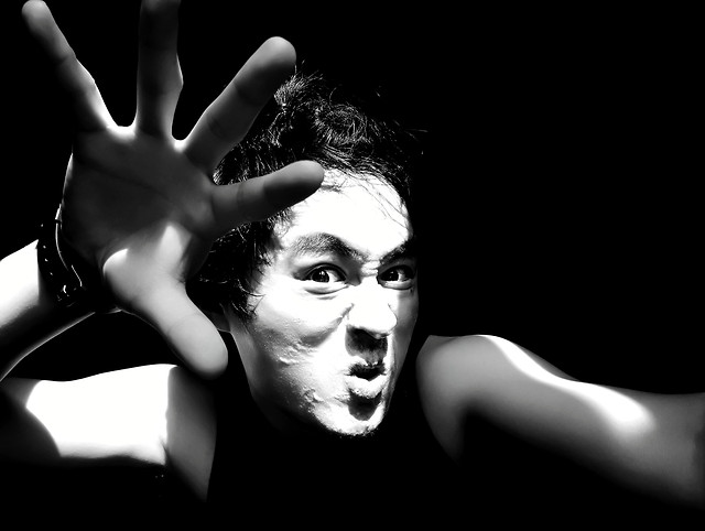 monochrome-nude-people-portrait-dark 图片素材