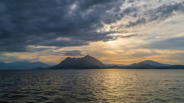 sky-lake-sea-sunset-water 图片素材