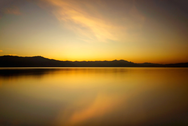 sunset-dawn-water-sun-lake 图片素材