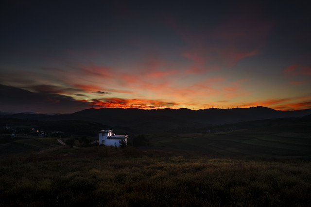 sunset-landscape-sky-evening-dusk picture material