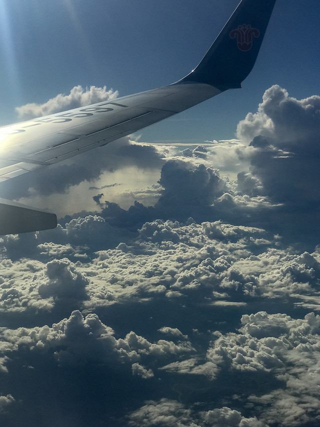 no-person-sky-airplane-cloud-sunset picture material