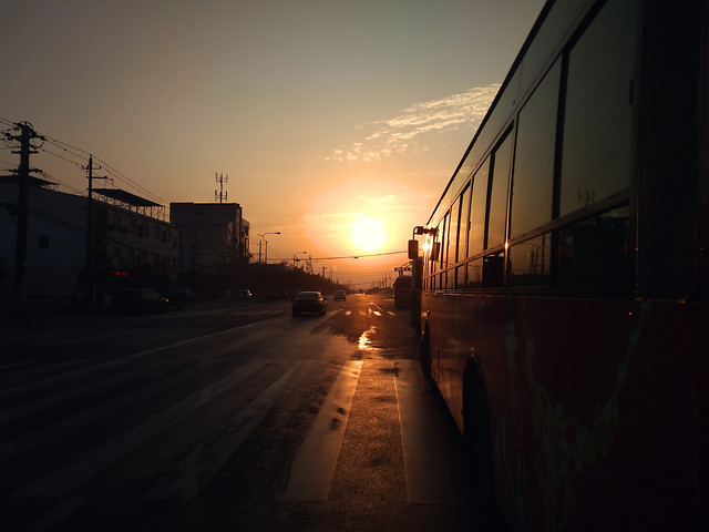 sunset-light-street-city-evening 图片素材