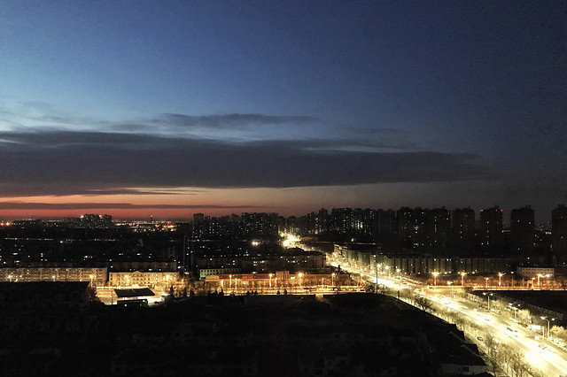 city-cityscape-skyline-sunset-water 图片素材
