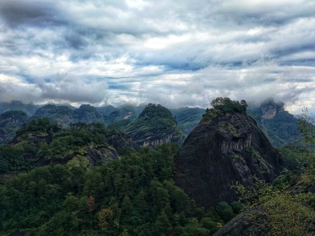 mountain-nature-sky-cloud-hill picture material