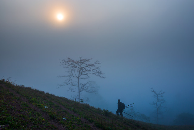 sunset-dawn-silhouette-landscape-backlit 图片素材