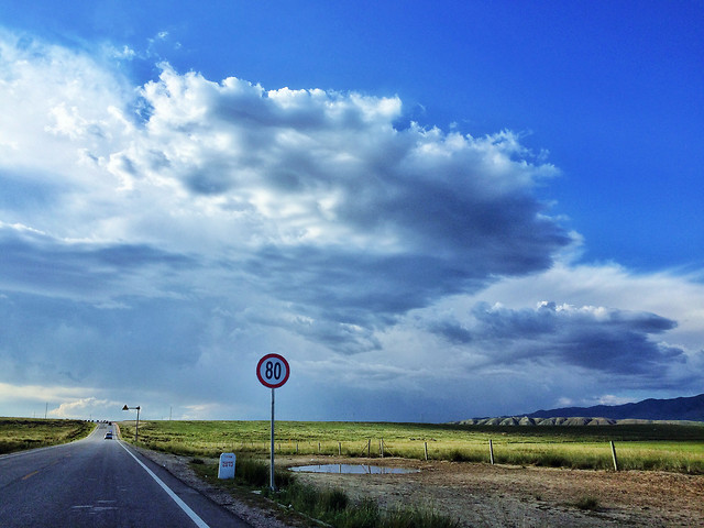 landscape-road-sky-cloud-rural picture material