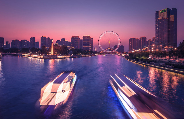 water-city-architecture-travel-dusk 图片素材