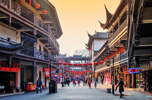 节日的街景 图片素材