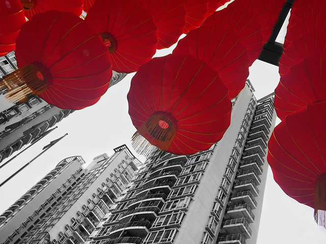 red-travel-sky-balloon-lantern picture material