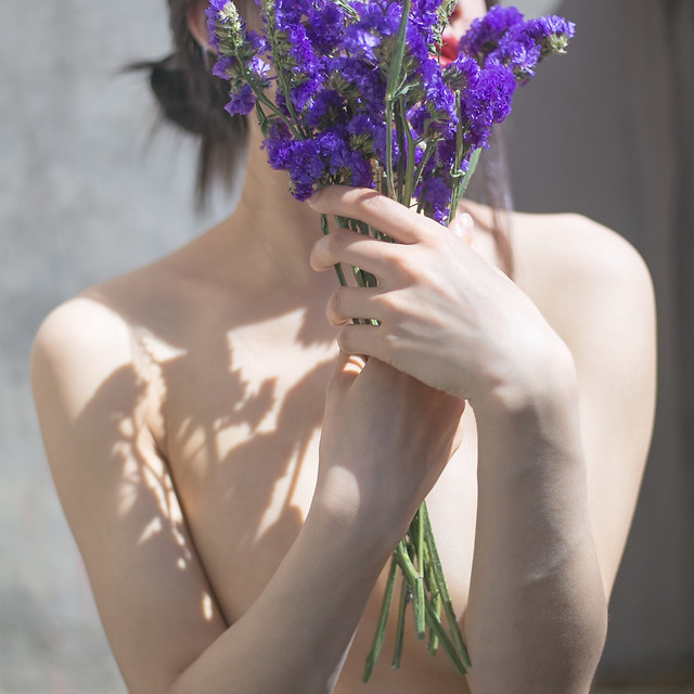 flower-woman-people-nature-summer picture material