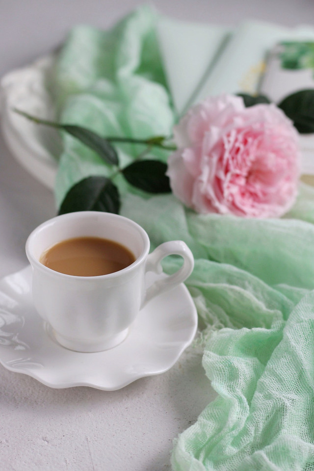 no-person-dawn-flower-cup-coffee picture material
