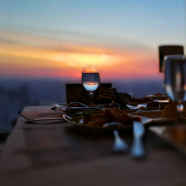 no-person-sunset-sky-evening-table 图片素材