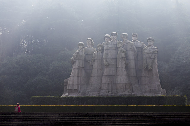 江苏南京-雨花台烈士陵园-烈士雕塑-石像 图片素材