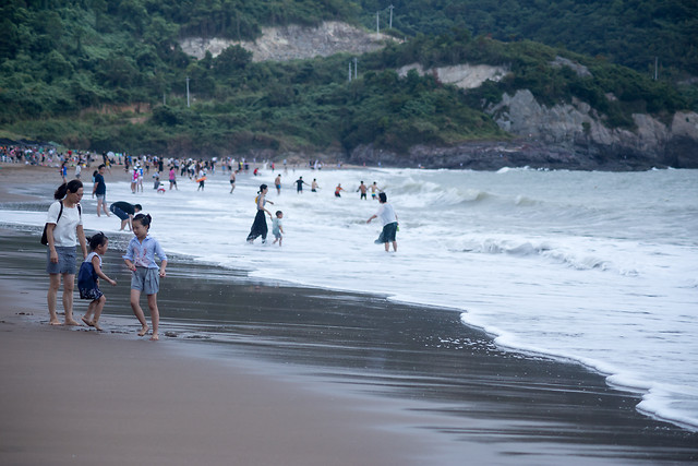 浙江-石浦-沙滩-海浪 图片素材