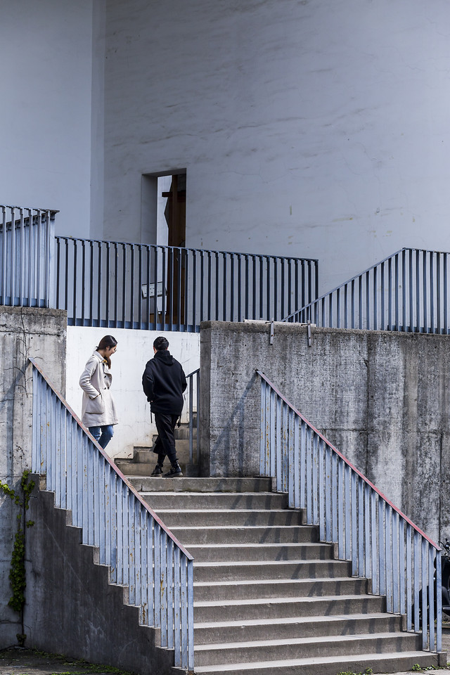 浙江杭州-中国美术学院-校园-建筑-学生-楼梯-故事 picture material