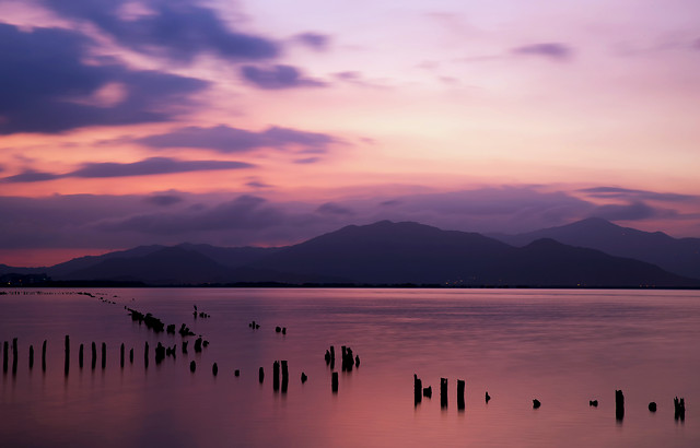 sunset-water-dawn-no-person-lake 图片素材