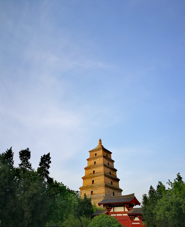 远眺大雁塔 图片素材