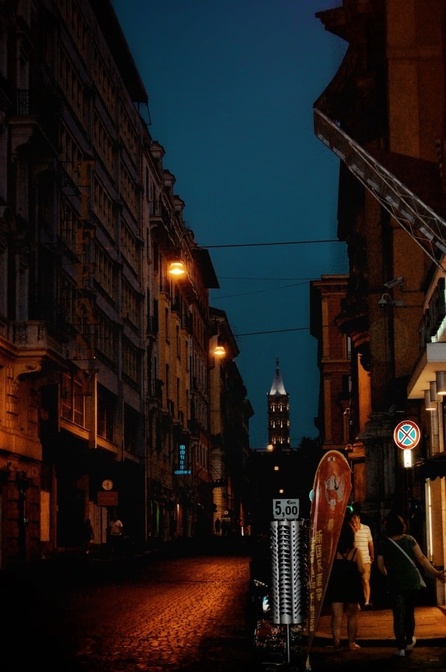 night-street-light-town-street-darkness picture material
