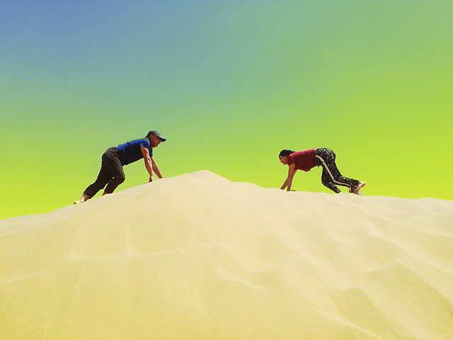 desert-sunset-sand-sky-sun 图片素材