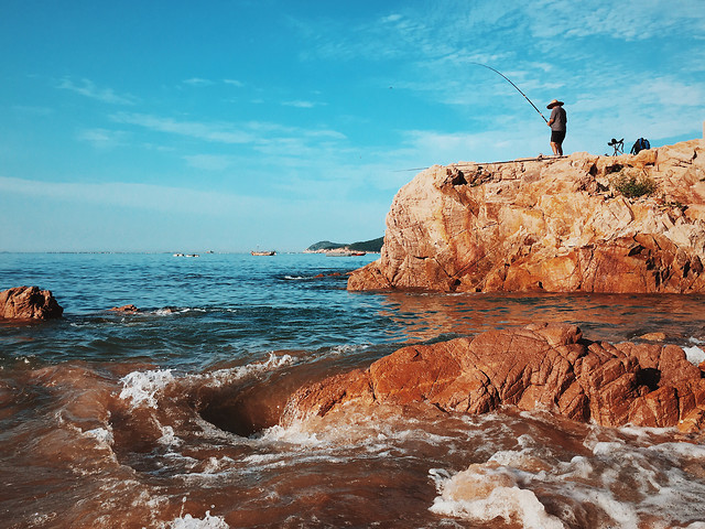 sea-sky-rock-ocean-water 图片素材