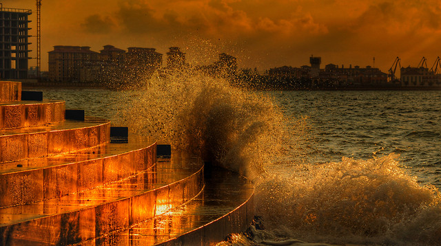 water-sunset-sea-boat-dawn 图片素材